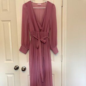 Pink Lily - My Dearest Darling Mauve Maxi Dress  - Small